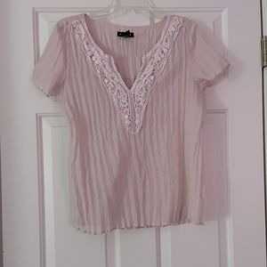 Pretty in Pink Sheer Top M